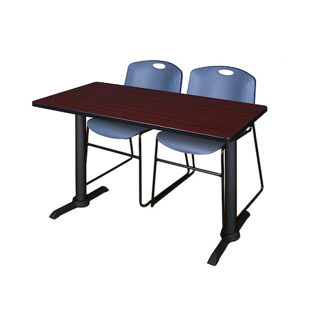 Cain Rectangle Tables > Training Tables > Cain Training Table & Chair Sets, 48 W, 24 L, 29 H, Mahogany MTRCT4824MH44BE